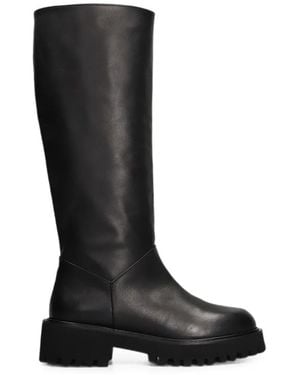 Fabio Rusconi Chunky-Sole Knee-High Boots - Black