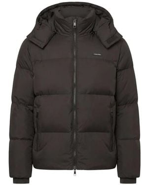 Calvin Klein Hooded Padded Jacket - Black