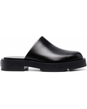 Givenchy Logo Plaque Block-heel Mules - Black