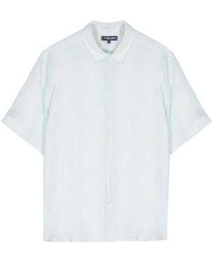 Frescobol Carioca Castro Stripe Cabana Linen Shirt - White
