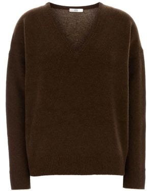 Co. V-Neck Cashmere Sweater - Brown