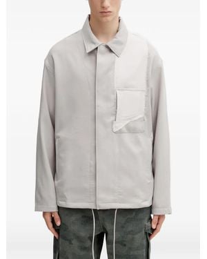 Y-3 Utility Bluson Frayed-Patchwork Lightweight Jacket - Grey