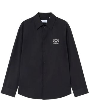 Off-White c/o Virgil Abloh Off Line Half Arrow Poplin Overshirt - Black