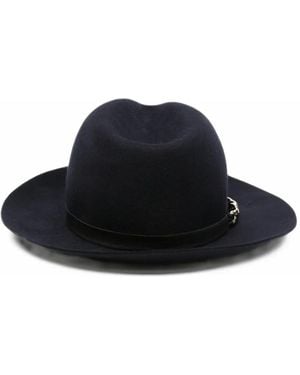 Emporio Armani Knot-Detail Fedora Hat - Black