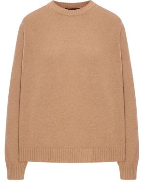 The Seafarer Kaschmirpullover mit rundem Ausschnitt - Natur