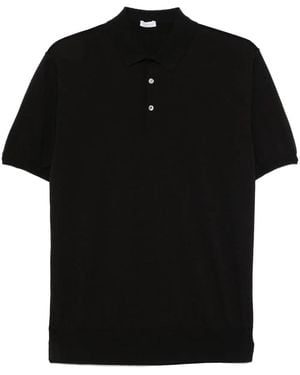 Caruso Cotton Polo Shirt - Black