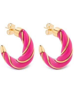 Aurelie Bidermann Diana Resin-Detail Earrings - Pink