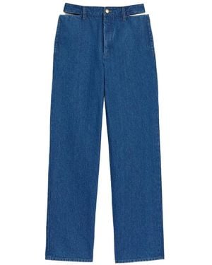 Jil Sander Jeans With Cut-Out Detail - Blue