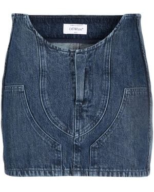Off-White c/o Virgil Abloh Denim Mini Skirt - Blue
