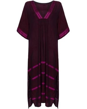 lemlem Edna Cotton-Blend Maxi Dress - Purple