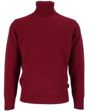 FILIPPO DE LAURENTIIS Roll-Neck Ribbed-Trim Sweater - Red