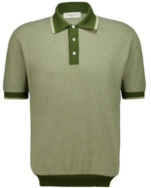 Piacenza Cashmere Textured-Knit Polo Shirt - Green
