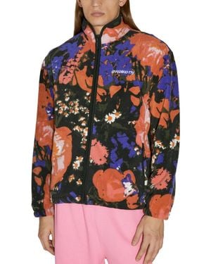 AWAKE NY Veste En Polaire À Fleurs - Blue