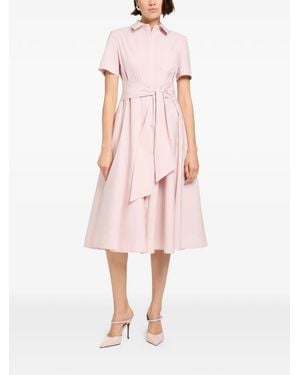 Toccin Megan Tie-Front Short-Sleeve Shirt Dress - Pink