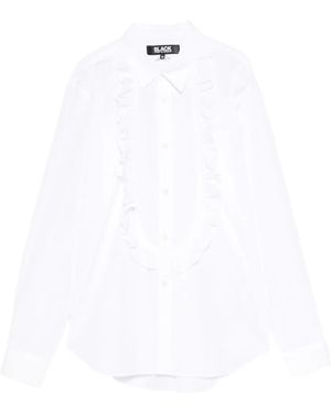 COMME DES GARÇON BLACK Ruffled-Detail Shirt - White