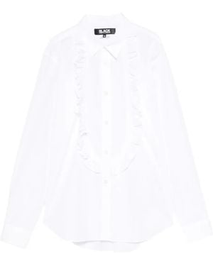 COMME DES GARÇON BLACK Hemd mit Rüschendetail - Weiß