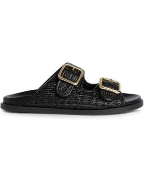 Momoní Sandali Con Fibbia - Nero