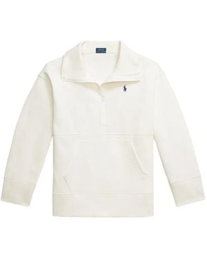 Polo Ralph Lauren Polo Pony Half-Zip Sweatshirt - White