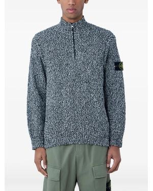Stone Island Half-Zip Jumper - Blue
