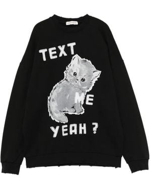 Joshua Sanders Magda Text Me Sweatshirt - Black