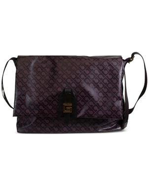 Gherardini Schultertasche Mit Monogramm-Print - Schwarz