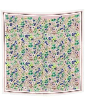 Marc O' Polo Floral-Print Square Scarf - Blue