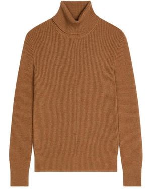 Dries Van Noten Gerippter Rollkragenpullover - Braun