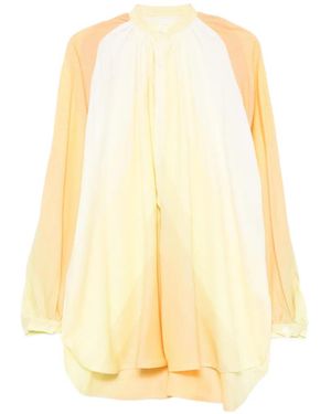Marrakshi Life Long-Sleeve Buttoned Mini Dress - Yellow