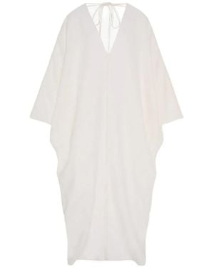 Another Tomorrow Dolman-Sleeve V-Neck Maxi Dress - White
