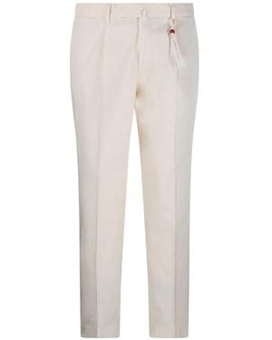 Santaniello Belt-Loop Trousers - White