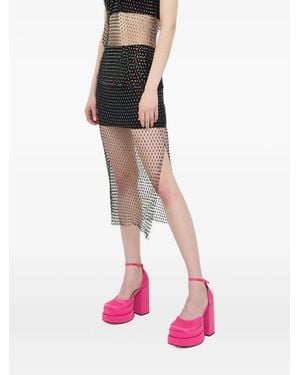 Patrizia Pepe Beaded Split Midi Skirt - Pink