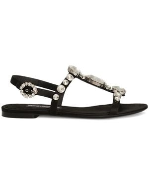 Dolce & Gabbana Crystal Embellished Sandals For - Multicolour