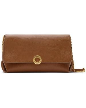 Burberry Leather Chain-Strap Clutch - Brown