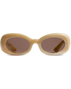 KHAITE Oval-Frame Sunglasses - Brown