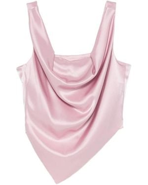 Nanushka Cowl-Neck Top - Pink