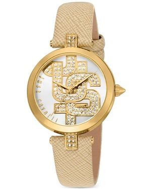 Just Cavalli Maiuscola Crystal-Embellished 32Mm Watch - Metallic