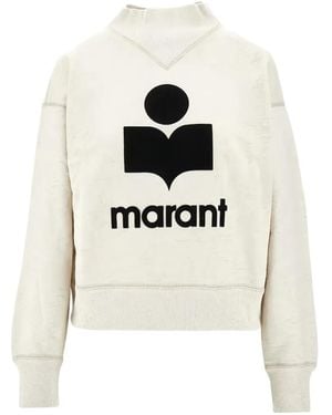 Isabel Marant Moby Logo-Print Sweatshirt - White