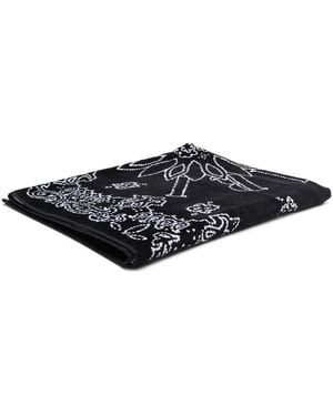 Amiri Bandana Cotton Beach Towel - Black