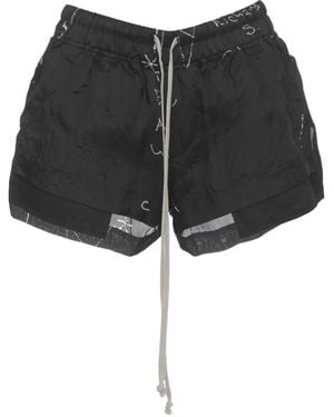 Rick Owens Fog Drawstring-Waist Shorts - Black