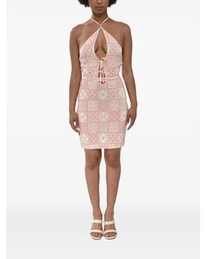 Off-White c/o Virgil Abloh Maiolica Lace-Up Mini Dress - Pink