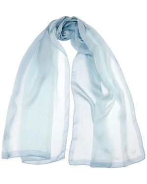 Elizabetta Sophia Silk Scarf - Blue