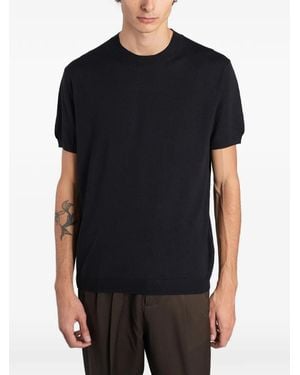 Low Brand Fine-Knit T-Shirt - Black
