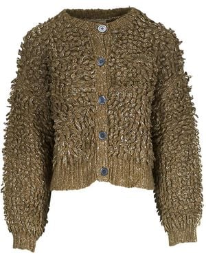 ODEEH Chunky-Knit Cardigan - Green