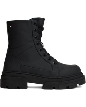 Tommy Hilfiger レースアップ アンクルブーツ - ブラック