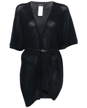Fabiana Filippi V-Neck Cardi-Coat - Black