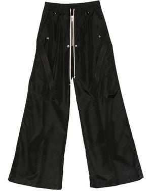Rick Owens Wiof-Leg Trousers With Drawstring Waist And Zip Closure - White