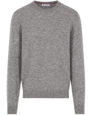 Brunello Cucinelli Crew-Neck Knitted Jumper - Grey