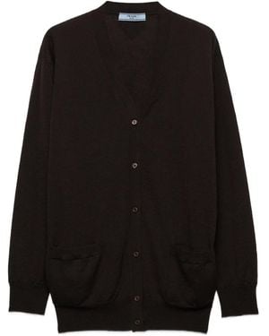 Prada Cardigan mit V-Ausschnitt - Schwarz