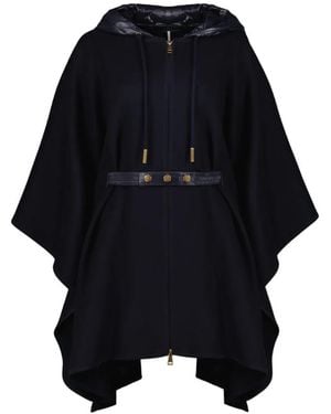 Moncler Mantella Con Cappuccio - Blu