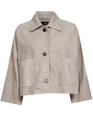 Arma Patch-Pocket Leather Jacket - Natural